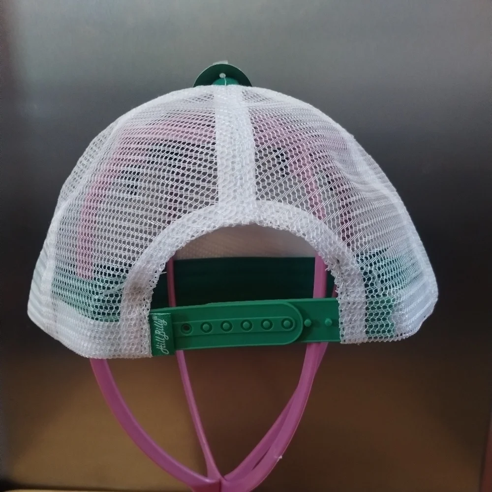 Hill Billy Trucker Hat Green & White Mesh Snapback Cap Retro Country Style NWT
